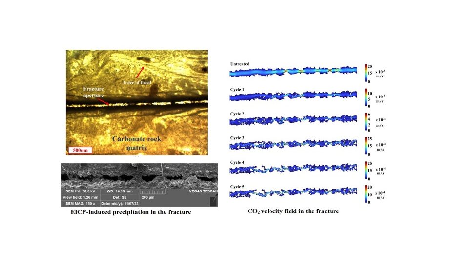 A Pore-Scale Study of Fracture Sealing Through Enzymatically-Induced Carbonate Precipitation (EICP) Method Demonstrates Its Potential for CO2 Storage Management