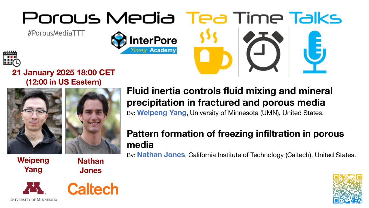 Next Porous Media Tea Time Talk