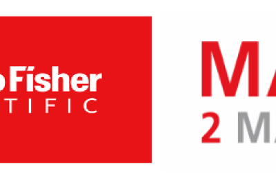 Side by side of ThermoFisherScientific & Math2Market Logos