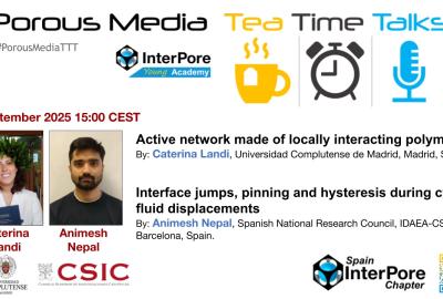 Porous Media Tea Time Talk 73 Flyer