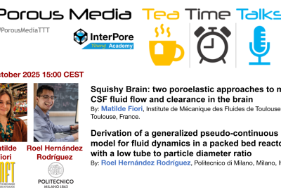 Porous Media Tea Time Talk 74 Flyer