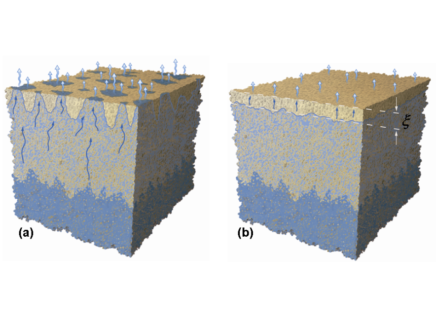 Evaporation from porous media