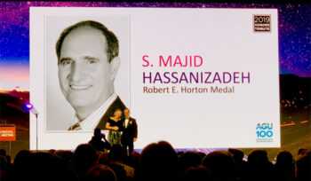 majid award presentation web - Majid Hassanizadeh honored with Robert E. Horton Medal