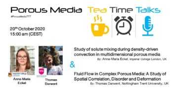 Banner1 slides - Porous Media Tea Time Talks on Oct 20