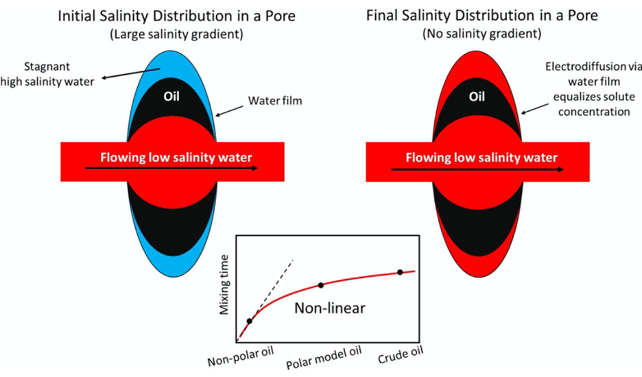 Mahani 4 - Impact of Oil Polarity on the Mixing Time at the Pore Scale in Low Salinity Waterflooding