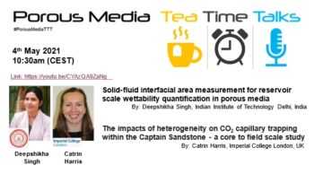 Session19 link - Porous Media Tea Time Talks on May 4