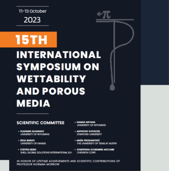 15ISWPM - Call for Abstracts: Wettability and Porous Media