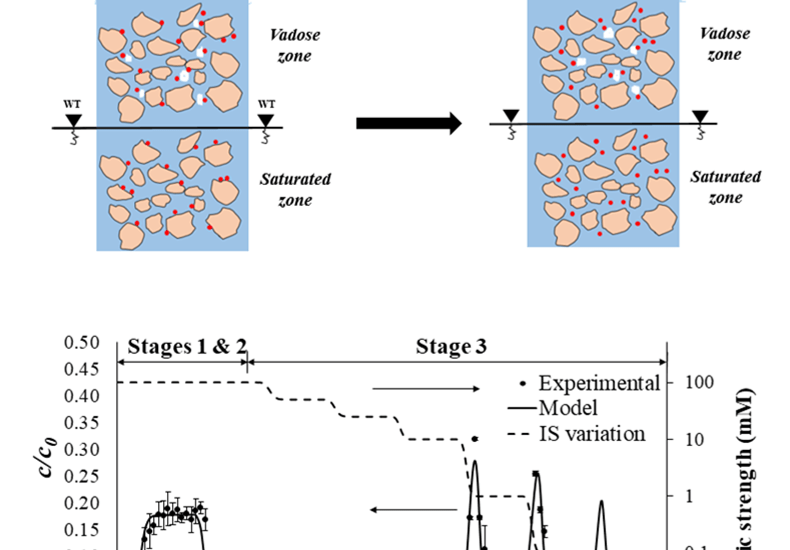 precipitation - Experimental and Numerical Investigation of the Effect of Temporal Variation in Ionic Strength on Colloid Retention and Remobilization in Saturated Porous Media