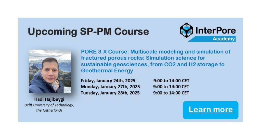 image - PORE 3-X Course: Multiscale modeling and simulation of fractured porous rocks